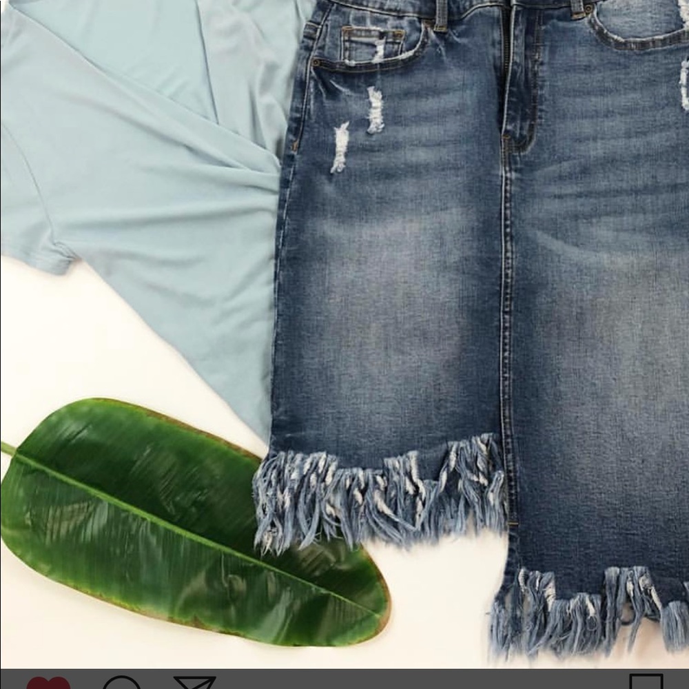 Midi length denim skirt - Picture 4 of 7
